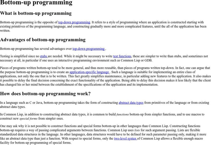 What Is Bottom Up Programming Article What Is Bottom Up Programming Article