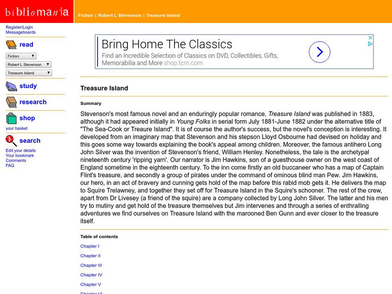 Bibliomania: Full Text of Treasure Island eBook Bibliomania: Full Text of Treasure Island eBook