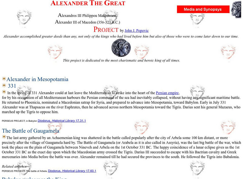 1st Muse: Alexander in Mesopotamia Handout 1st Muse: Alexander in Mesopotamia Handout