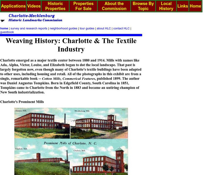 Weaving History: Charlotte and the Textile Industry Graphic