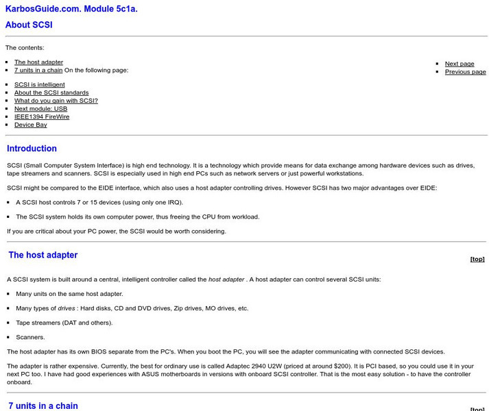 Karbos Guide: Illustrated Guide to Scsi Website Karbos Guide: Illustrated Guide to Scsi Website