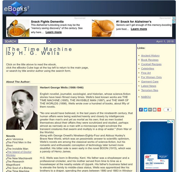 The Time Machine by H. G. Wells eBook