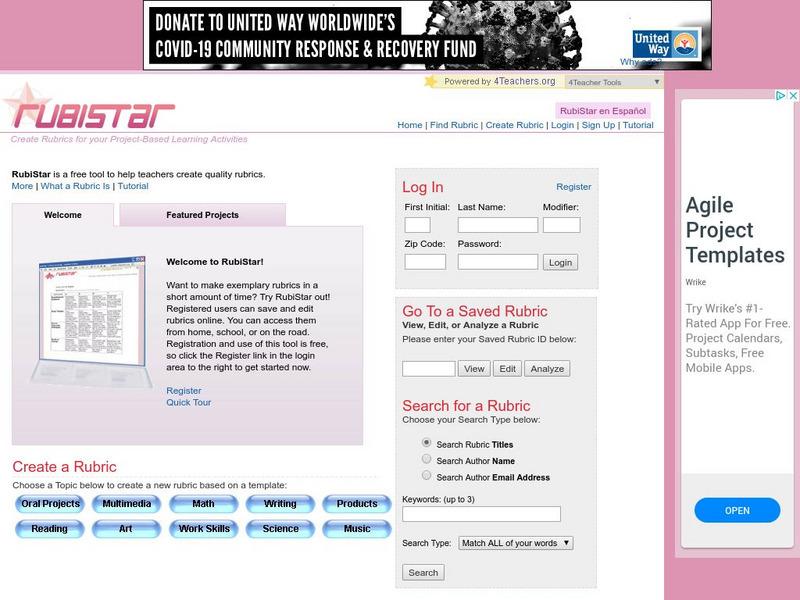 Rubi Star: Create Rubrics for Your Project Based Learning Activity Rubi Star: Create Rubrics for Your Project Based Learning Activity