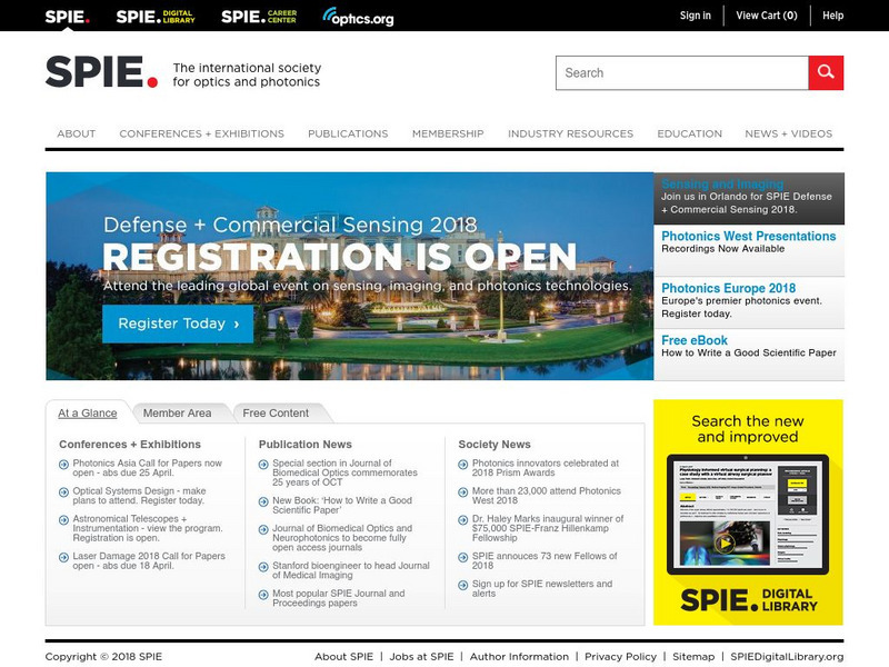 Spie: The International Society for Optical Engineering Website Spie: The International Society for Optical Engineering Website