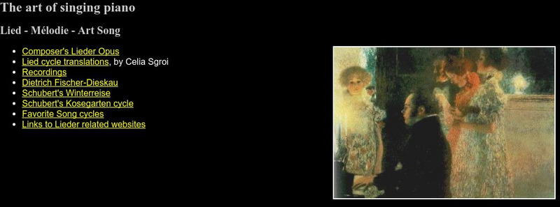 The Art of Singing Art Song Website The Art of Singing Art Song Website
