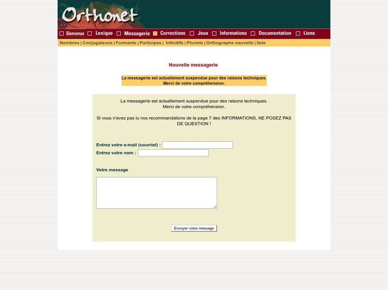 Orthonet Online Grammar Questions Activity Orthonet Online Grammar Questions Activity