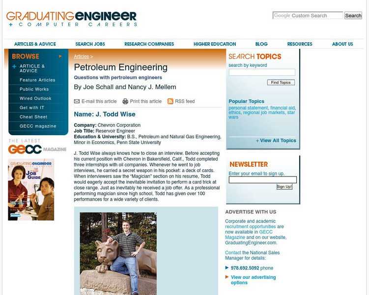 Graduating Engineer: Questions With Petroleum Engineers Primary Graduating Engineer: Questions With Petroleum Engineers Primary