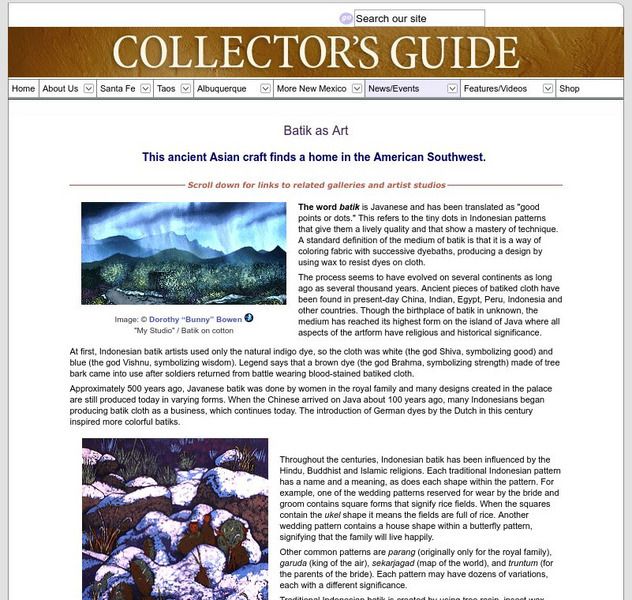 Collector's Guide: Batik as Art Article Collector's Guide: Batik as Art Article