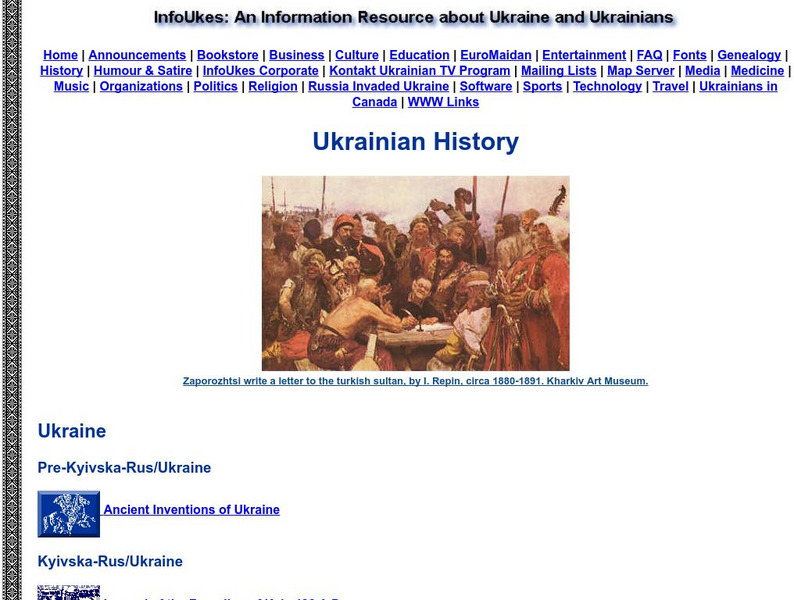 Ukrainian History Website Ukrainian History Website