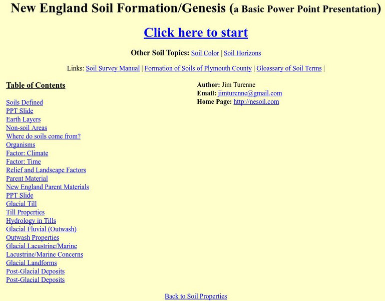 N.e. Soil Formation: Genesis Handout N.e. Soil Formation: Genesis Handout