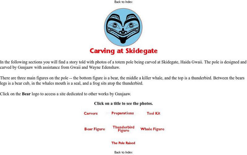 Carving at Skidegate Website Carving at Skidegate Website