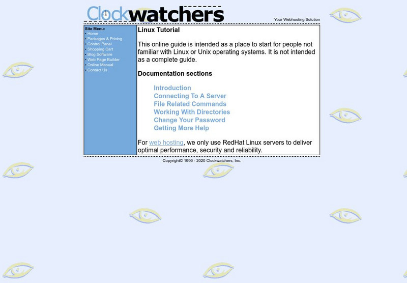 Clockwatchers: Linux Tutorial Website