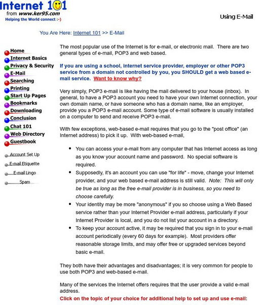 The 101 Series: E Mail Article The 101 Series: E Mail Article