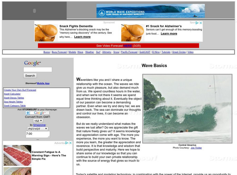 Storm Surf: Wave Basics Website