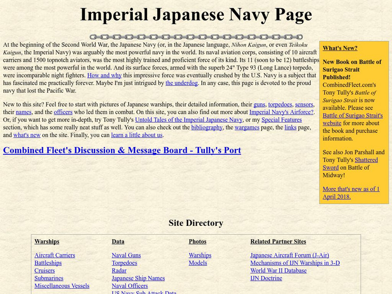 Nihon Kaigun: The Imperial Japanese Navy Page Website Nihon Kaigun: The Imperial Japanese Navy Page Website