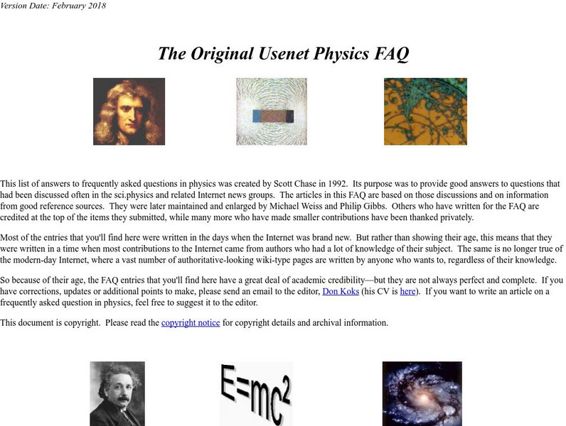 Uc Riverside: Usenet Relativity Faq Website Uc Riverside: Usenet Relativity Faq Website