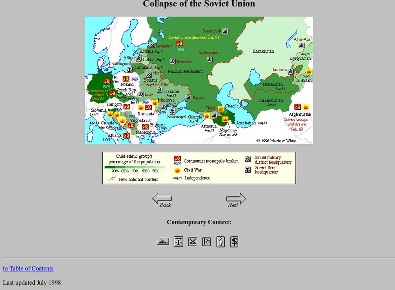 Matthew White: Map of the Collapse of the Soviet Union Graphic