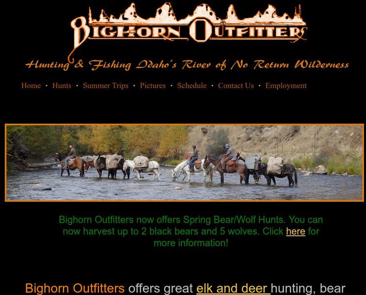 Bighorn Outfitters Website Bighorn Outfitters Website