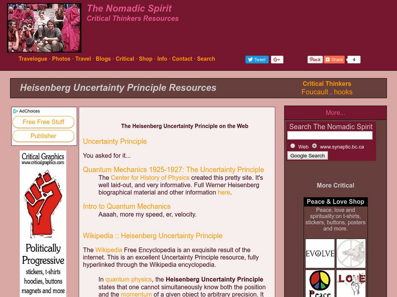 Heisenberg Uncertainty Principle Website Heisenberg Uncertainty Principle Website