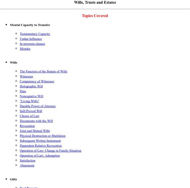 Wills, Trusts and Estates: Holographic Will Activity