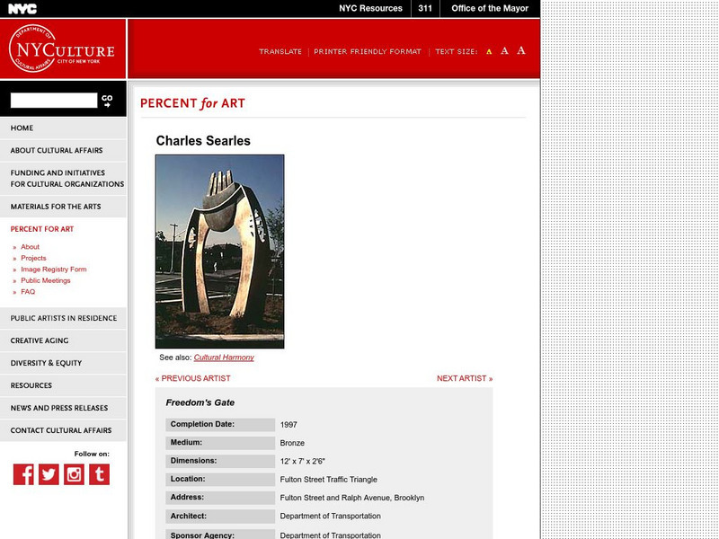 Charles Searles: Freedom's Gate Website