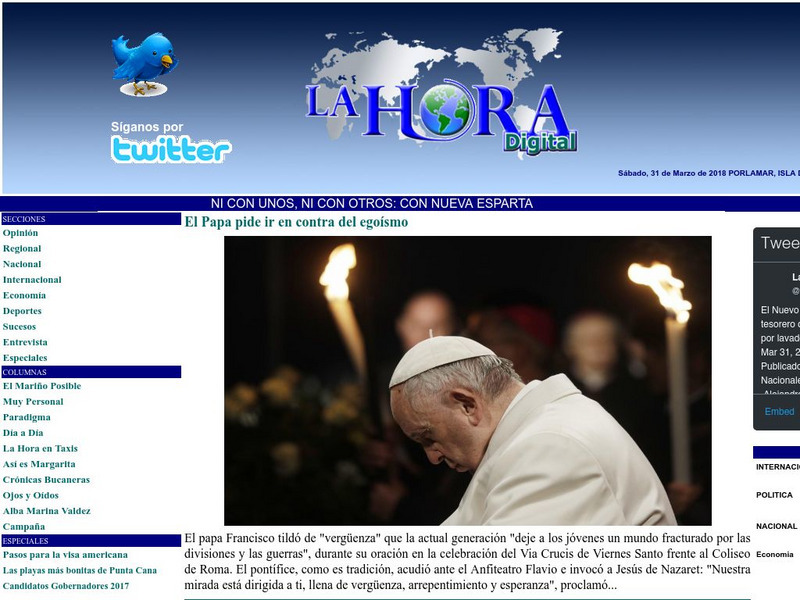 La Hora Website La Hora Website