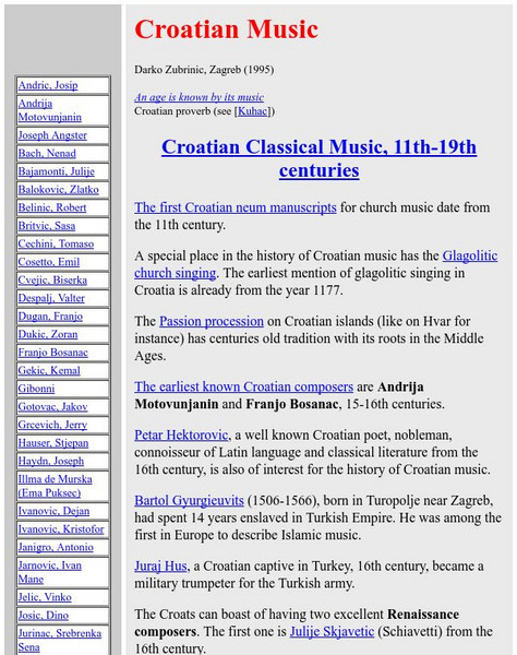 Croatian Music Website