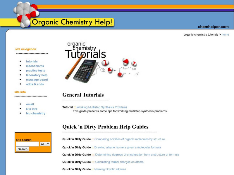Frostburg State University: Organic Chemistry Tutorials Website Frostburg State University: Organic Chemistry Tutorials Website