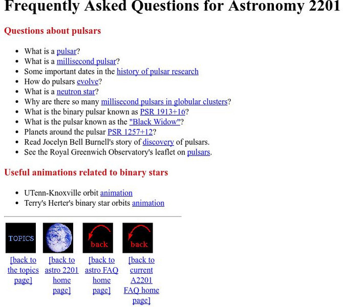 Cornell University: Astronomy: Frequently Asked Questions Website Cornell University: Astronomy: Frequently Asked Questions Website