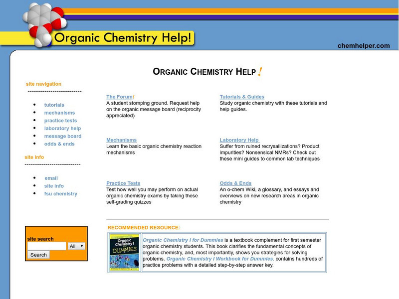 Frostburg State University: Organic Chemistry Help Website Frostburg State University: Organic Chemistry Help Website