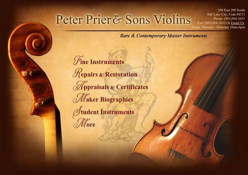 Peter Prier and Sons: Violins Website