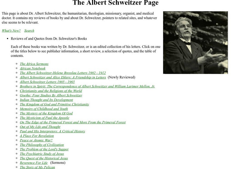 The Albert Schweitzer Page Website