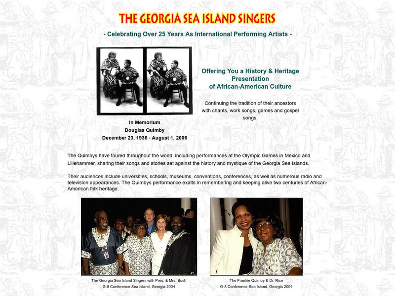 The Georgia Sea Island Singers Website The Georgia Sea Island Singers Website