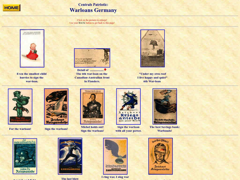 Propaganda Postcards of the Great War: Centrals Patriotic: Warloans Germany Graphic