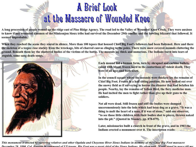 Cyber Learning World: A Brief Look at the Massacre of Wounded Knee Article Cyber Learning World: A Brief Look at the Massacre of Wounded Knee Article