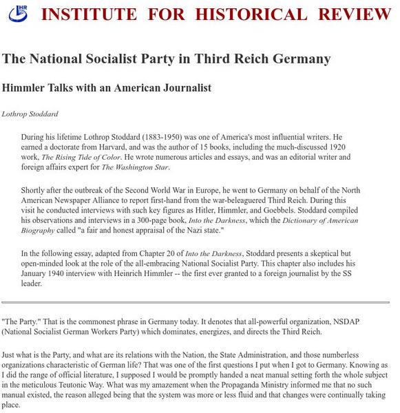 The National Socialist Party in Third Reich Germany Primary The National Socialist Party in Third Reich Germany Primary