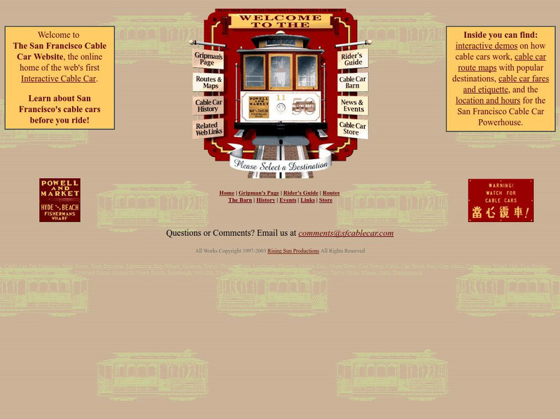 San Francisco Cable Car Website San Francisco Cable Car Website