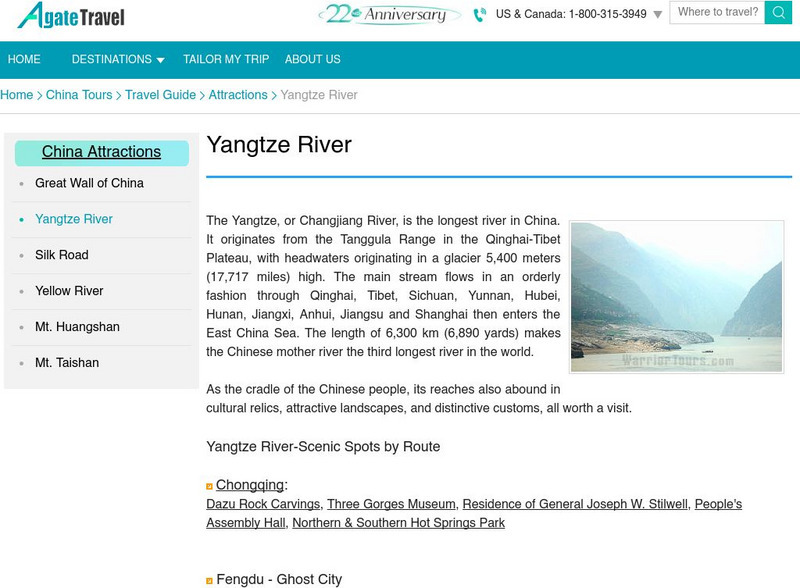 Agate Travel: The Yangtze River Website