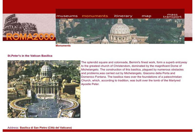 St. Peter's in the Vatican Basilca Website St. Peter's in the Vatican Basilca Website