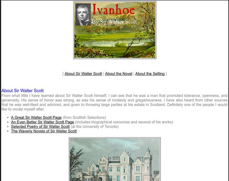 "Ivanhoe" by Sir Walter Scott Website "Ivanhoe" by Sir Walter Scott Website