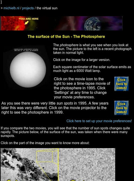 The Virtual Sun: Surface of the Sun the Photosphere Website The Virtual Sun: Surface of the Sun the Photosphere Website