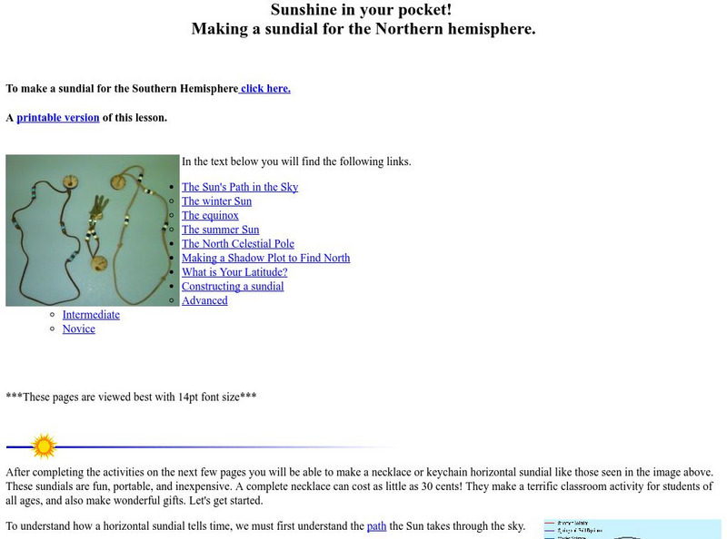 Lockheed Martin: Making a Horizontal Sundial Lesson Plan