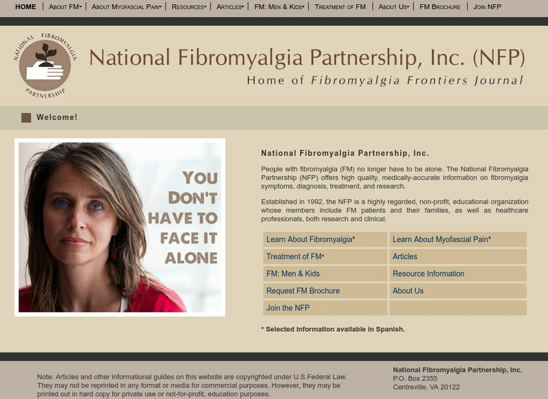 National Fibromyalgia Partnership, Inc. (Nfp) Website National Fibromyalgia Partnership, Inc. (Nfp) Website