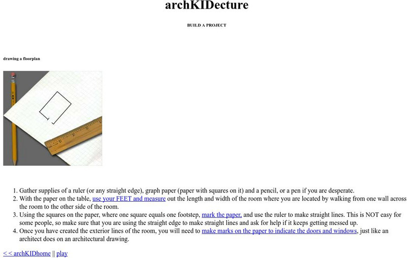 Arch Ki Decture: Build It Yourself: Draw a Floor Plan Handout Arch Ki Decture: Build It Yourself: Draw a Floor Plan Handout