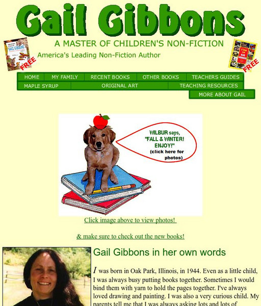 Gail Gibbons Website Gail Gibbons Website