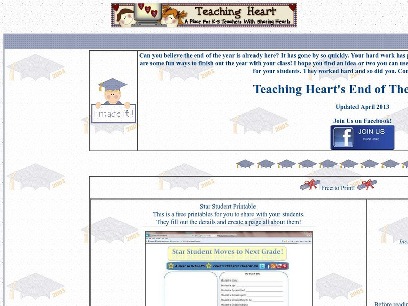 Teachingheart.net: End of the Year Activity Teachingheart.net: End of the Year Activity