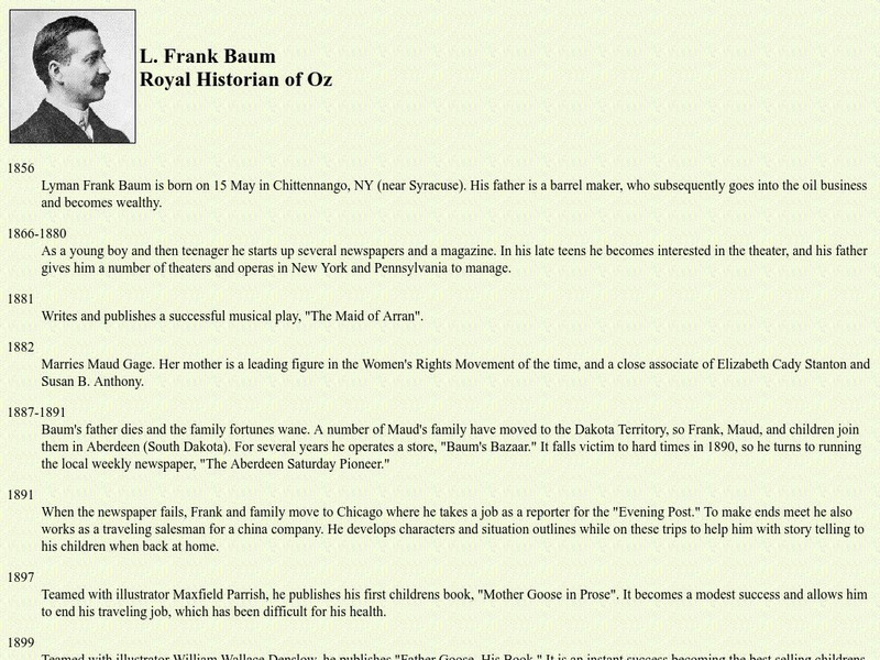 Pigalet Press: L. Frank Baum Website