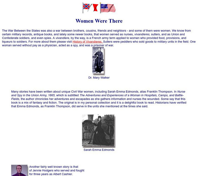 American Women in Uniform: Civil War Women: Women Were There Website American Women in Uniform: Civil War Women: Women Were There Website