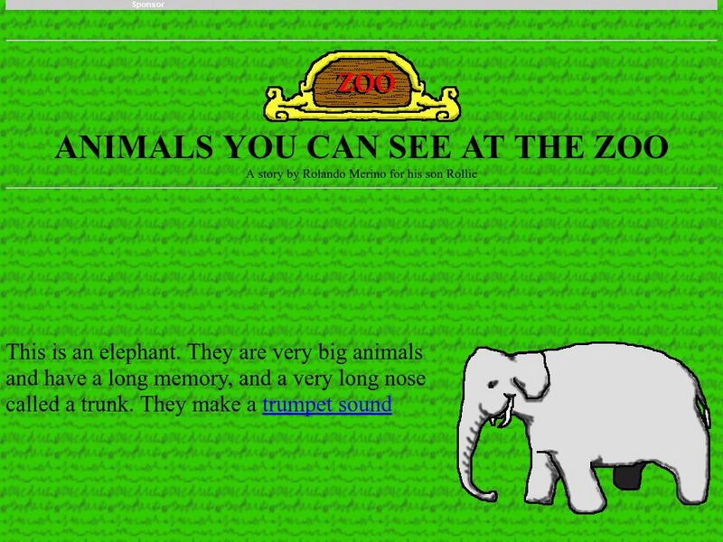 "Animals You Can See at the Zoo" by Roland Merino Website "Animals You Can See at the Zoo" by Roland Merino Website