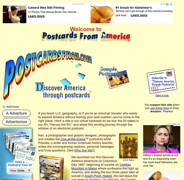 Postcards From America Website